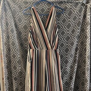 Striped Multicolor Sleeveless Dress